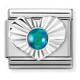 NOMINATION Silver Diamond Heart Green Opal 330508/26