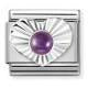 NOMINATION Silver Diamond Heart Amethyst 330508/35