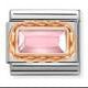 NOMINATION Rose Gold baguette Pink Stone 430604/003