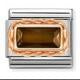 NOMINATION Rose Gold Baguette Smokey Stone 430604/012