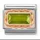 NOMINATION Rose Gold Baguette Peridot Stone 430604/033