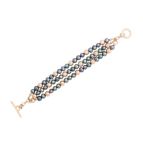 Bronzallure Multi Strand Pearl Bracelet WSBM00005.B