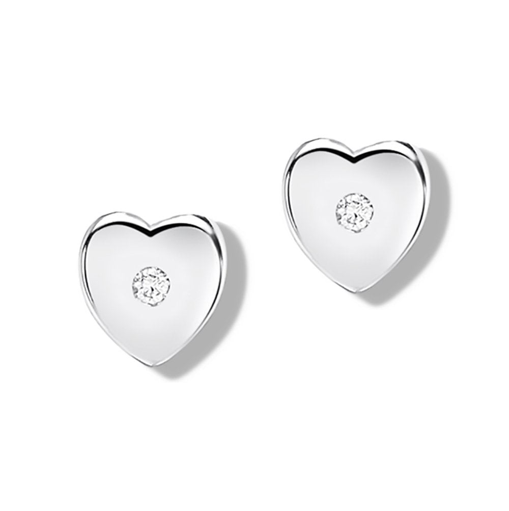 Jo for Girls Heart with Diamond Earrings CE10DIAP