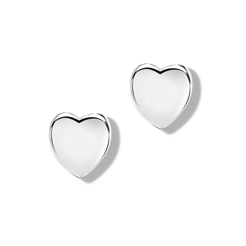 Silver Heart Girls Earrings